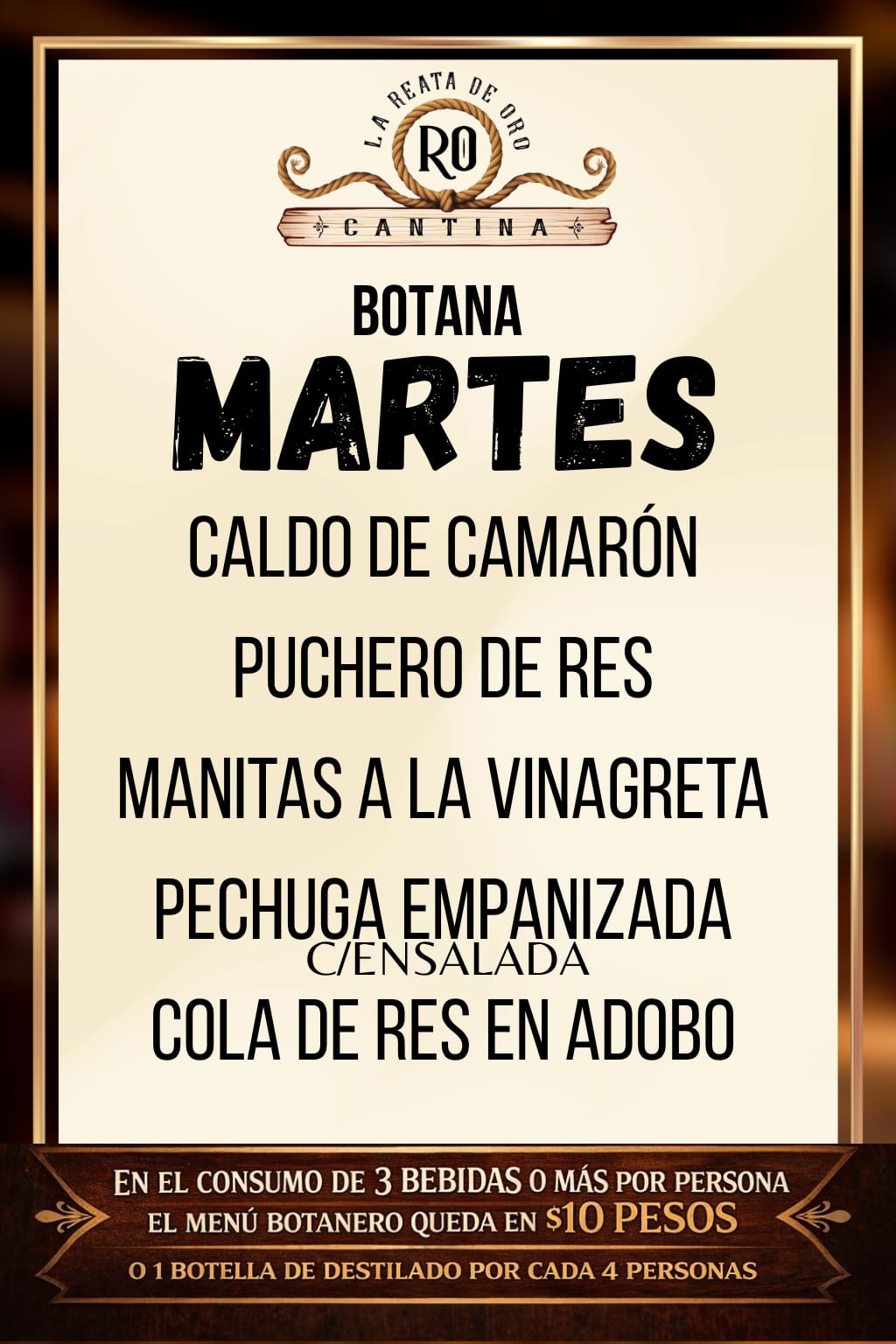 Menú - Martes